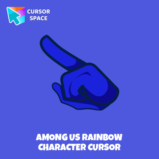 Among Us Rainbow Character cursor arrow cursor